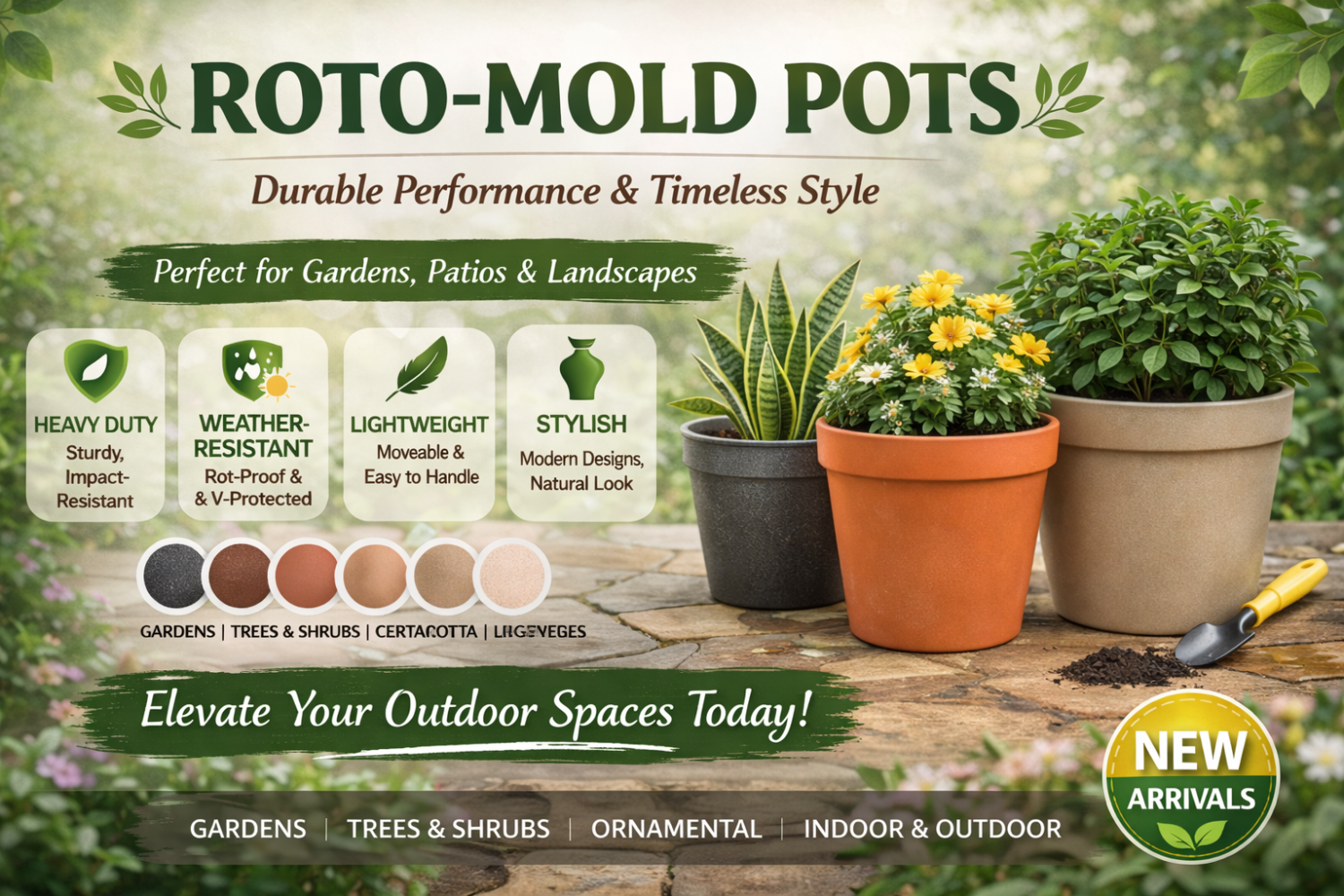 Rotomold Fiber Pots