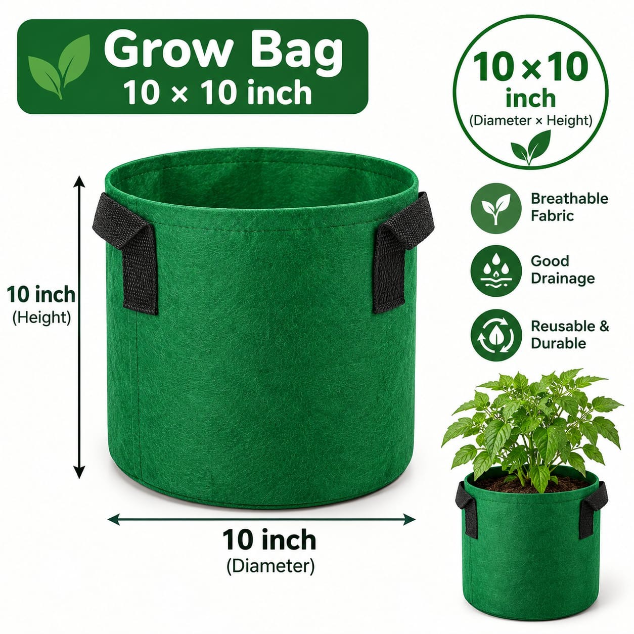 Growbags 10*10